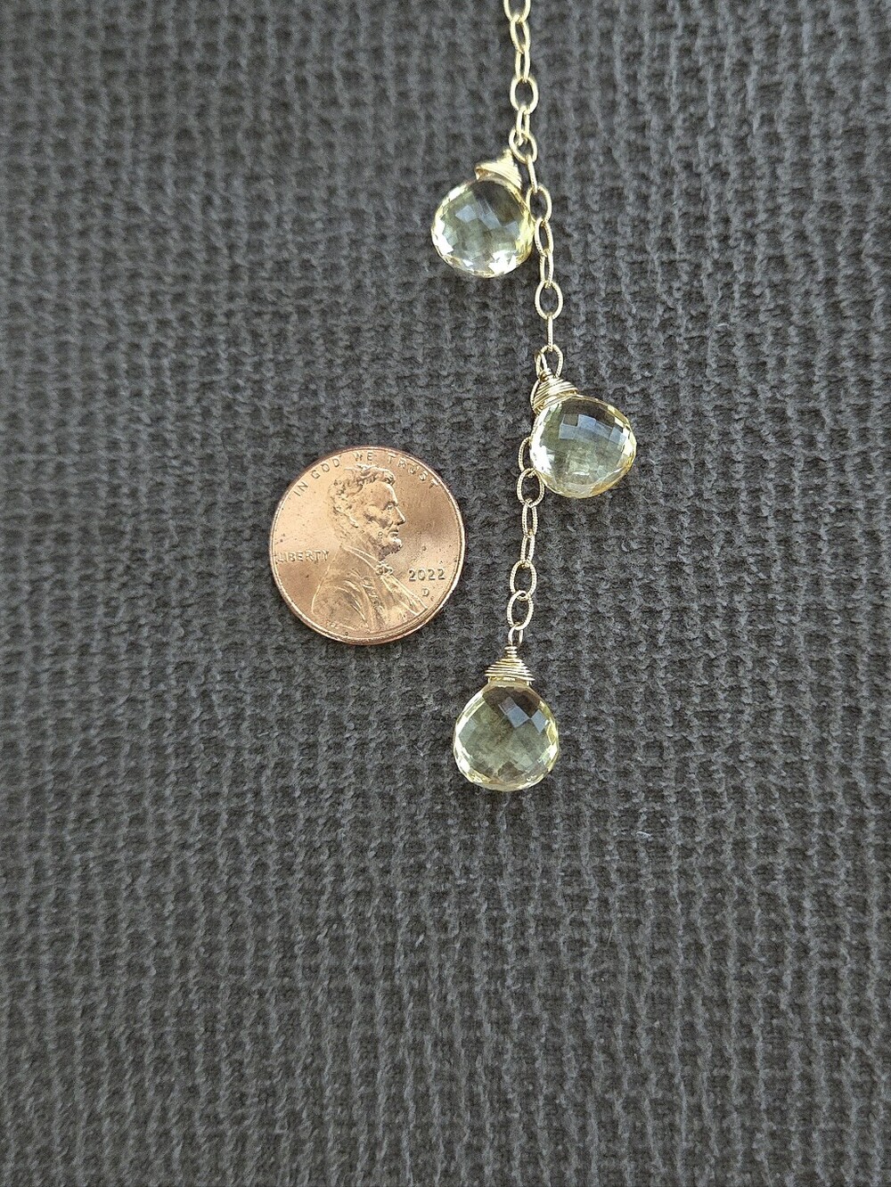Gold💛 Necklace With Citrine🧡 Gemstones💎 - NWOT - Picture 7 of 16